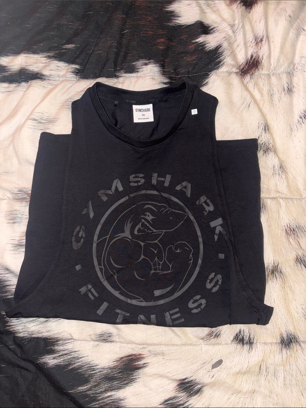 Gymshark Black Mens Muscle Tank with Gloss Logo